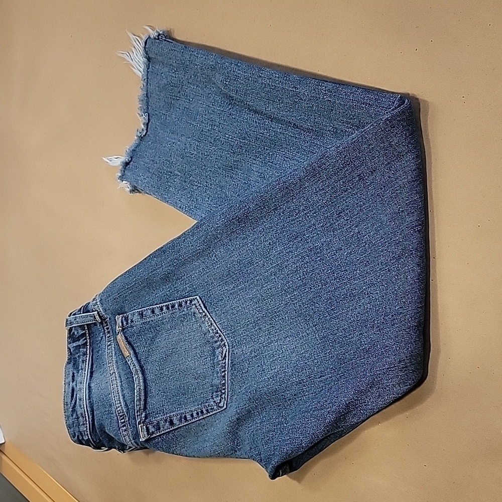 Joes Jeans Size 25 "The Smith" Mid Rise Straight Crop Jeans, Raw Sharkbite Hem